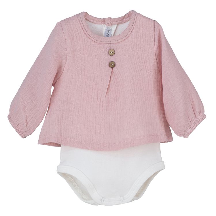 Body blusa bebé Puck rosa