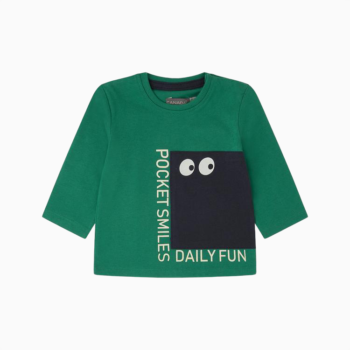 Camiseta de bebé niño bbsmiles verde canada house