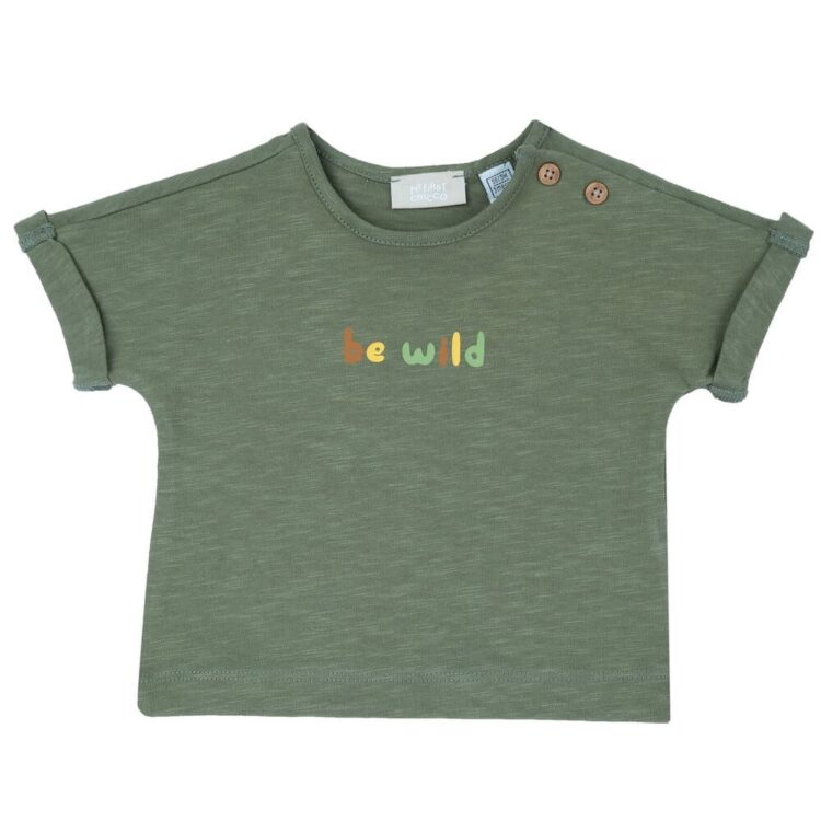 Camiseta de bebé niño BE WILD kaki chicco 05426