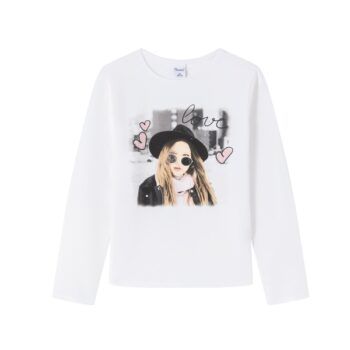 Camiseta de niña con foto chica Newness Kids