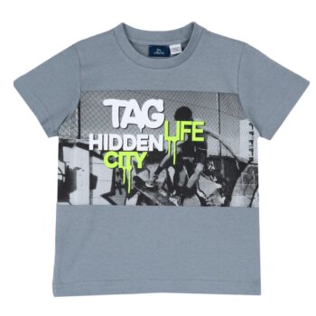 Camiseta de manga corta gris para niño TAG LIFE chicco 05389