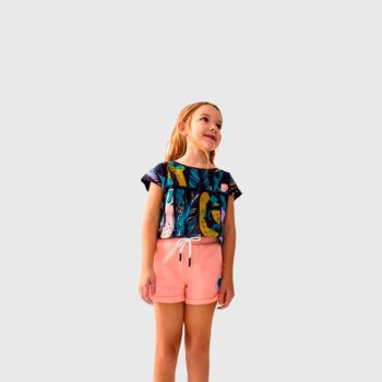 Camiseta de niña awesome negra canada house