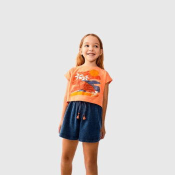 Camiseta de niña oasis naranja canada house