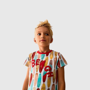 Camiseta de niño tablas de surf multicolor canada house