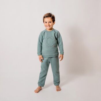 Chándal de bebé/niño acolchado verde Calamaro Baby