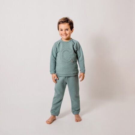 Chándal de bebé/niño acolchado verde Calamaro Baby
