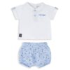 Conjunto de bebé niño camiseta y bombacho azul estampado yatsi 24111204