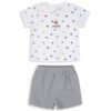 Conjunto de bebé niño camiseta y pantalón corto gris yatsi 24111205