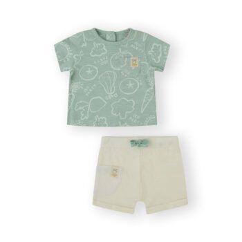Conjunto de bebé niño miniveggie verde canada house