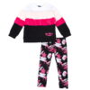 Conjunto de niña sudadera felpa y leggings estampados chicco