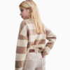 Jersey de niña rayas marron y beige canada house