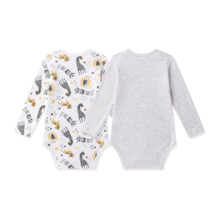 Pack de bodies bebé manga larga animales newness 71322