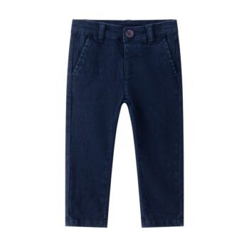 Pantalón bebé chino azul marino por delante Newness Kids