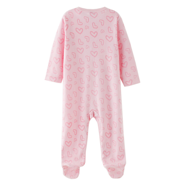 Pijama de bebé niña manga larga rosa newness 71493