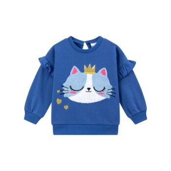 Sudadera bebé reina gato por delante Newness Kids
