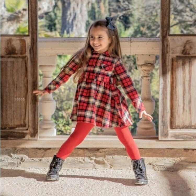 Vestido cuadros niña Coco Acqua