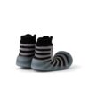 Zapatos de primeros pasos BigToes Chameleon para bebé con estampado de rayas gris de atrás