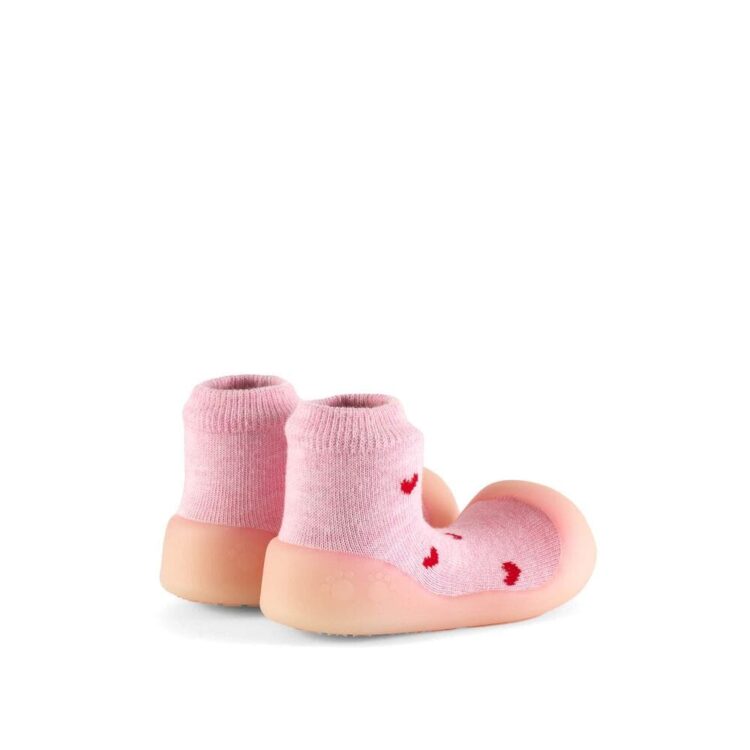 Zapatos de primeros pasos BigToes Chameleon para bebé con estampado Hearts parte atras