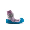 Zapatos de primeros pasos BigToes Chameleon para bebé con estampado de lunares lila cambio de color