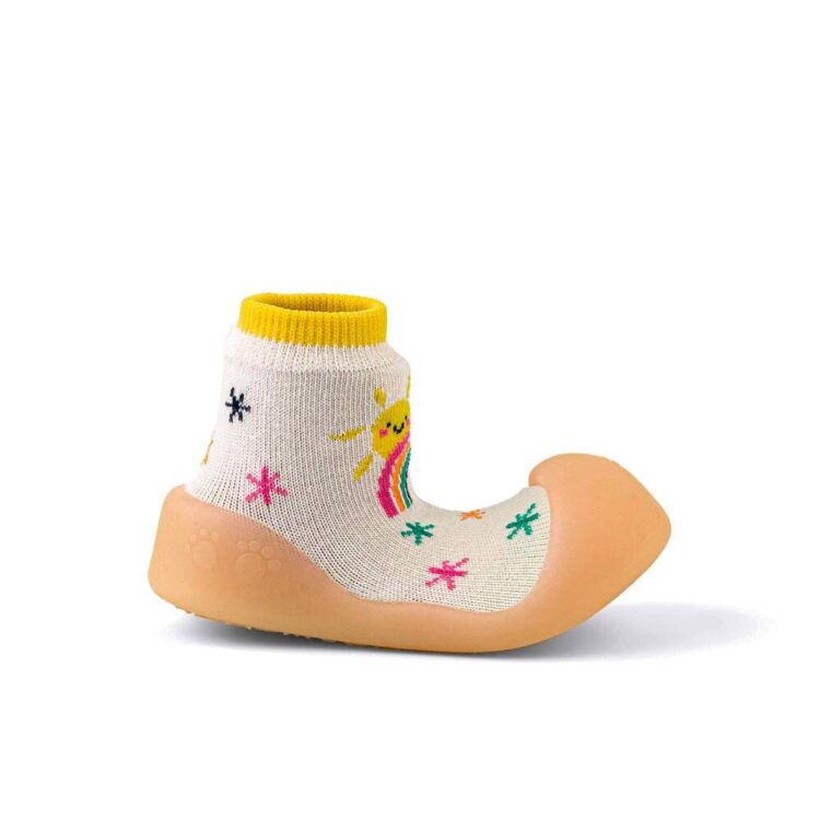 Zapatos de primeros pasos BigToes Chameleon para bebé con estampado de sol cambio de color